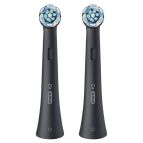 Oral-B Testine di Ricambio iO Series Ultimate Clean Black, testine rotonde di ricambio originali, con setole CrissCross per pulizia e rimozione della placca avanzate e in profondità, 2