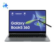 Samsung Galaxy Book5 360 Copilot+ PC Intel Core Ultra 5 226V Ibrido (2 in 1) 39,6 cm (15.6") Touch screen Full HD 16 GB LPDDR5x-SDRAM 512 GB SSD Wi-Fi 7 (802.11be) Windows 11 Home Grigio