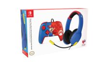 PDP Mario Dash Blu, Rosso USB Gamepad + cuffie Analogico/Digitale Nintendo Switch, Nintendo Switch OLED