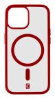 Cellularline Pop Mag - iPhone 15 Custodia trasparente con bordi colorati compatibile con ecosistema Magsafe