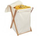 Foppapedretti Angel porta biancheria Rettangolare Faggio, Cotone, Plastica, Legno compensato Beige, Nero