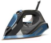 Black & Decker BXIR2801E Ferro da stiro a secco e a vapore Piastra in Ceramica 2800 W Nero, Blu