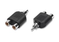 nuovaVideosuono 3/11 adattatore per inversione del genere dei cavi RCA 2x RCA Nero, Cromo