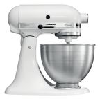 KitchenAid 5K45SSEWH Sbattitore con base 275 W Metallico, Bianco