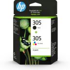 HP Confezione da 2 cartucce di inchiostro originale 305 in Tri-color/ nero