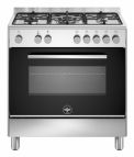 Bertazzoni La Germania Futura FTR855EXV/24 cucina Elettrico Gas Nero, Acciaio inox