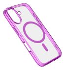 Cellularline Iconic Mag - iPhone 16 Plus Custodia trasparente con bordi colorati compatibile con ecosistema Magsafe
