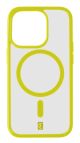 Cellularline Pop Mag - iPhone 15 Pro Custodia trasparente con bordi colorati compatibile con ecosistema Magsafe