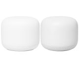 Google Nest Wifi, Router and Point 2-pack router wireless Gigabit Ethernet Dual-band (2.4 GHz/5 GHz) Bianco