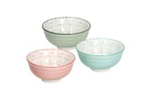 Tognana Porcellane ME068125598 Insalatiera Ciotola per cereali 0,29 L Rotondo Porcellana Multicolore 3 pz