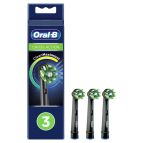 Oral-B CrossAction Testine Di Ricambio Edizione Nera Con Tecnologia CleanMaximiser, Confezione da 3 Pezzi