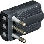bticino S2465TG adattatore per presa di corrente Tipo L (IT) Antracite