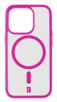 Cellularline Pop Mag - iPhone 15 Pro Custodia trasparente con bordi colorati compatibile con ecosistema Magsafe