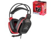 Subsonic SA5554 cuffia e auricolare Cablato A Padiglione Gaming Nero, Rosso
