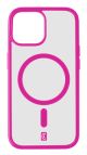 Cellularline Pop Mag - iPhone 15 Custodia trasparente con bordi colorati compatibile con ecosistema Magsafe