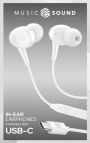 Music Sound Color In-Ear Usb-c Auricolare con design In-Ear e connettore USB-C
