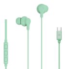 Celly UP1600TYPECGN cuffia e auricolare Cablato In-ear Musica e Chiamate USB tipo-C Verde