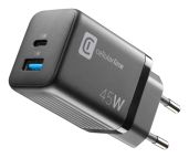 Cellularline MULTIPOWER MICRO 45W Caricabatterie da rete veloce ultracompatto 2 porte, 45W
