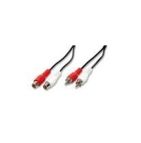 nuovaVideosuono 2xRCA-2xRCA 1.5m M-F cavo audio 1,5 m Nero, Rosso, Bianco