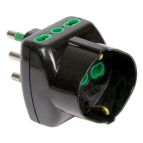 FANTON 87241 adattatore per presa di corrente Nero, Verde